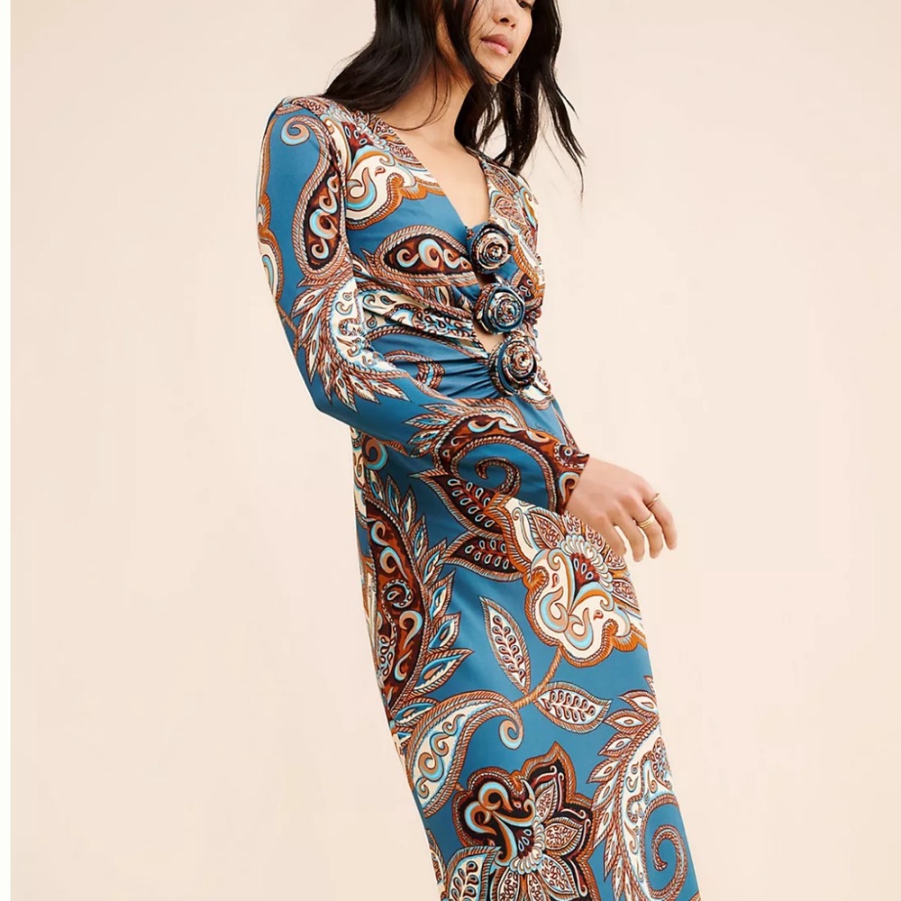 Farm Rio Wonderful Bouquet Midi Dress